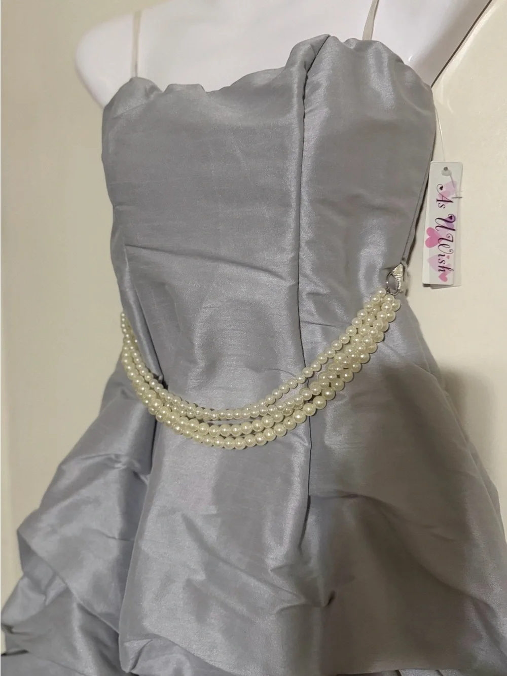 As You Wish Strapless Dress with Pearl Belt
